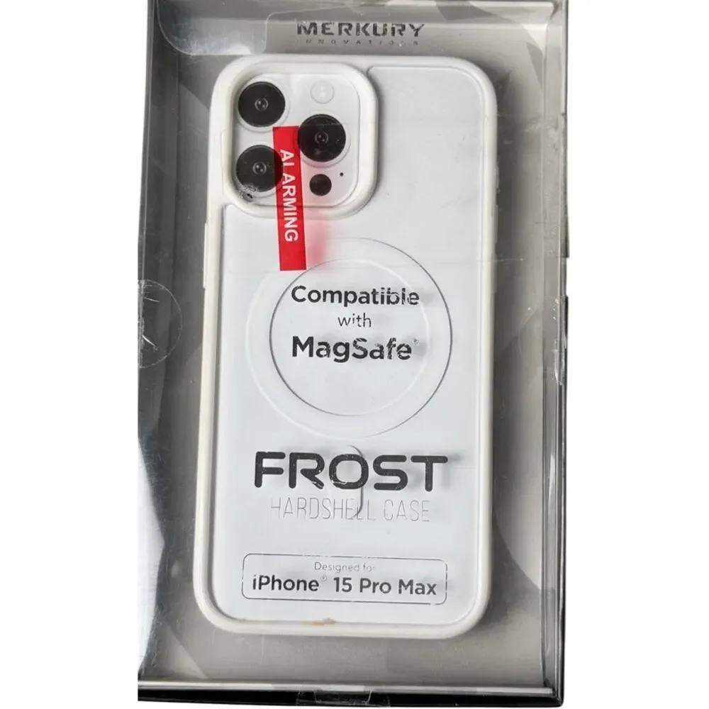 Merkury Frost Hardshell Case for iPhone 15 Pro Max - White